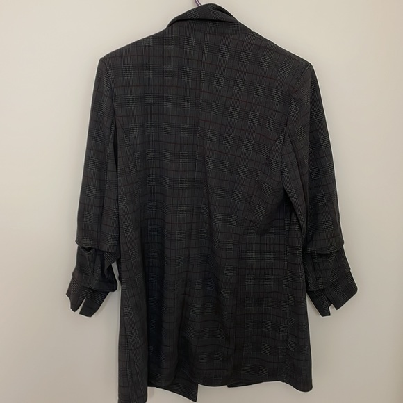 Lily Morgan Black Plaid Blazer Size Medium - Picture 2 of 3